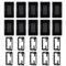 Brush Wall Plate with Low Voltage Mounting Bracket, Cable Pass Through Insert Single Gang Decorator Cover In-Wall Cable Management for HDTV HDMI Ethernet Home Theater Speaker Systems(10-Pack Black)