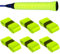 NHPY 6 piezas de cinta adhesiva para raquetas de tenis y bádminton,cinta adhesiva para raquetas de tenis raquetas de bádminton verde fluorescente