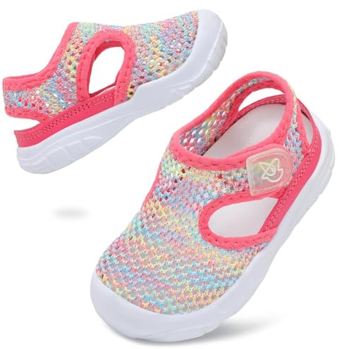 JIASUQI Toddler Sandals Boys Girls Wid Barefoot Water Sandals Kid Lightweight Water Shoes for Beach Swim(Color 20, UK Size 5.5)