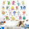 Formen Nummer Wandaufkleber für Kinder Wandtattoo: Abziehen und Aufkleben Alphabet Buchstaben Lernen Educational Wandabziehbilder - Wandsticker Kind Produkte
