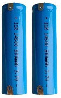 3.7V 800mAh Replacement Battery Compatible avec Oral-B IO6 IO IO9 IO8 8N Electric Toothbrush Rechargeable 3758 3759 3753 Type Solder Pins Replacement Battery(2psc)