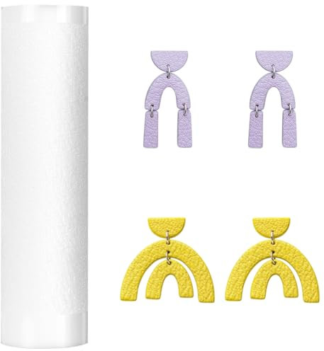 UNICRAFTALE Rouleau de Texture en Argile Polymère Rouleau de Texture Acrylique pour la Fabrication de Boucles d'oreilles Textures de Meulage Blanc de Poterie de Gaufrage pour la Fabrication de Bijoux