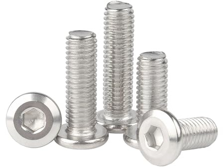 Ctyjia 20 Piezas Tornillo Allen de Acero Inoxidable 304, M3 x 4mm Tornillo de Cabeza Plana Hexagonal, Tornillos Hexagonal, Rosca Completa