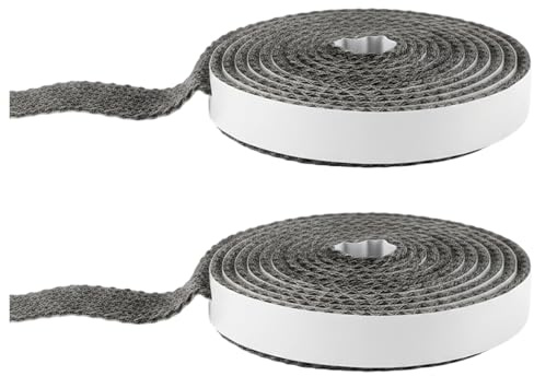 2 Pack 2mm x 15mm x 2m Fire Rope for Wood Burning Stove, Self Adhesive Seal Liner for Stove, Chimney, Fireplaces, Oven Door, Heat Resistant Sealant Strip, Selbstklebend Und Hitzebeständig
