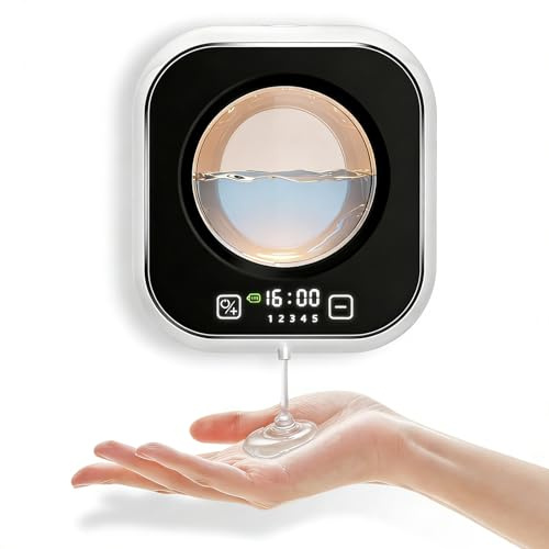 Seifenspender Automatisch Wandmontage, 320ML Schwarzer Seifenspender Wandbefestigung mit Sensor USB C Seifenspenders Wandbefestigung Elektrischer Seifenspenders für Bad, Küche & Büro (Gel, Weiß)