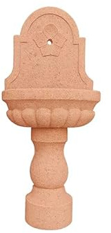 Geosism & Nature Fontaine en Pierre avec Bassin (marbre Rouge de Vérone) pour Jardin, 60x40xh135 cm (FO03)