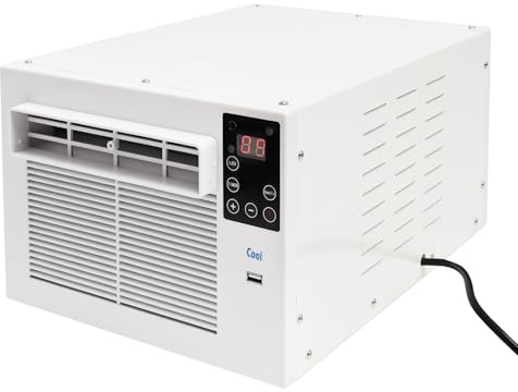 Mini Mobile Klimaanlage Kühler 280W Tragbares Mini-Klimaanlage, Halbleiter-Klimageräte mit Fernbedienung, Fensterkühler Klimagerät, für Schlafzimmer Büro Camping Wohnmobil 5-8m³ Räume
