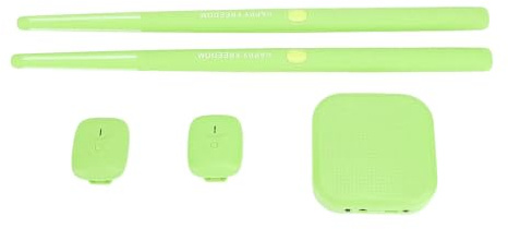 EMUKOEP Ensemble de Batterie à Air électrique Portable Kit de Batterie Virtuelle à Détection de Mouvement 3D pour Les âges, Matériau ABS Durable, Conception Compacte pour Jouer en Plein Air (Vert)