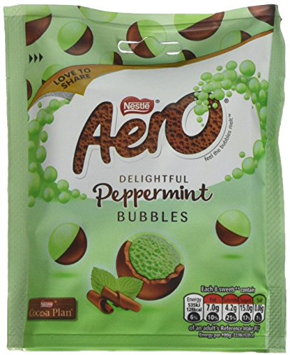 Nestle Aero Bubbles Peppermint Pouch, 102 g (Pack of 8)