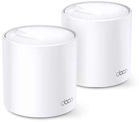TP-Link Deco X20 Wi-Fi 6 Wi-Fi Mesh, Dual Band AX1800, Modalità Router e Access Point, 2 Porte Ethernet Gigabit, sostituisce router e extender, 2 pezzi con copertura fino a 350㎡, compatibile con Alexa