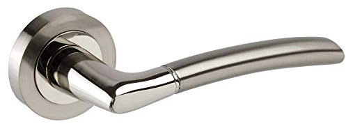 Golden Grace GG606SSK Door Handles Lever Latch On Round Rose in Duo Chrome Finish