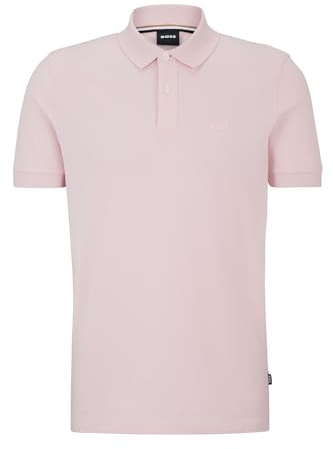 BOSS Herren Pallas Pallas Poloshirt aus Baumwoll-Piqué mit Logo-Details Hellrosa XXXL