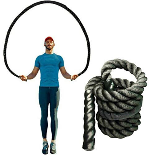 Gelentea Jump Rope Fitness Schweres Springseil 25mm Heavy Battle Springseile Power Training Multifunktion für Kraft Ausdauer Training und als Unterstützung beim Abnehmen