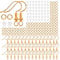 AIEX C03054 300 PCS Jewelry Making Supplies Kit with 925 Sterling Silver Earring Hooks, Clear Safety Backs, Ear Wire Hooks, Jump Rings (Gold)