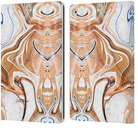 Head Case Designs Offizielle Nature Magick Holz Luxus Gold Marmor Metallisch Leder-Wallet-Hülle Kompatibel mit Apple iPad 10.2 2019/2020/2021