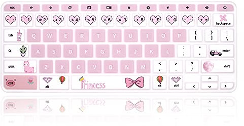MMDW Silicone Keyboard Cover for Acer Chromebook Spin 11 311 CP311 511 512/Chromebook 11 CB3-131 CB3-132 CP311 C738T CB5-132T/Chromebook Spin 713 CP713 R13 CB5-312T/Chromebook 14 15.6 inch,Princess