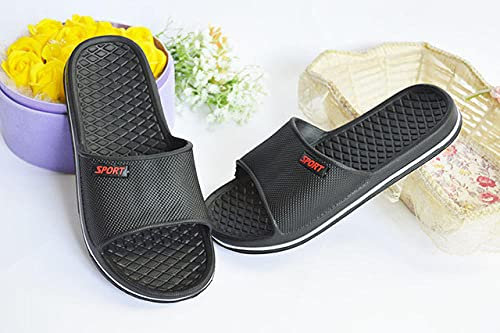 Ciabatte Infradito Pantofola Sandali Pantofole Morbide Comode da Interno Uomo Donna Scarpe da Bagno Antiscivolo per La Casa Scarpe Piatte Suola Spessa Scivoli Sandali da Donna-Black_41