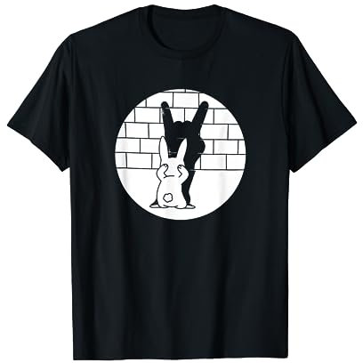 Lustiger Osterhase Heavy Metal Fan Rock Festival Hase T-Shirt