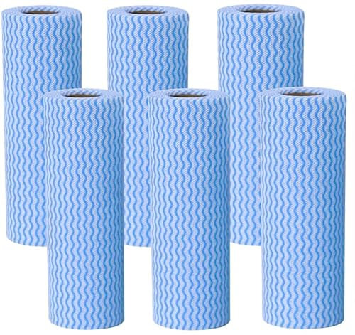 Jebblas Disposable Dish Cloth Roll, J Cloths, Reusable Cleaning Cloth 120 Count Disposable Heavy Duty Dish Towels Reusable j Cloths on a roll