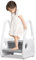 YRHome Kinder Tritthocker Trittschemel 2 stufiger Lernturm Kinderschemel Kleinkind Trittstufe Tritthocker Schemel Stehender aus Kunststoff Sicherheit Pyramiden-Struktur Küche Kinderzimmer Bad, Grau