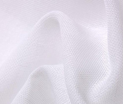 Tissu en mousseline blanche 100 % coton au mètre pour la cuisine, la broderie, la filtration, la pâtisserie et la décoration d'intérieur, qualité 90 à 147 cm de large (lot de 1 mètre)