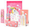 Anyfirst 37 Stück Einhorn Schreibwaren Set, Einhorn Geschenke für Mädchen 4 5 6 7 8 Jahre, Stifte Set mit Federmäppchen, Sticker, Notizbuch, Rosa