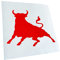 Kiwistar - Autoaufkleber - Rot - 40x31cm Stier Toro bull - Heckscheibe Auto Aufkleber wetterfest für Kfz LKW Mofa Truck - Sticker außen selbstklebend Tuning Zubehör für Fenster Fahrzeug Scheibe