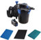 T.I.P. Teichdruckfilter-Set - TFP 5000 UV 9 + T.I.P. Filtermatte FSM 45/32 Blau, Filterschwamm + T.I.P. Aktivkohle Filtermatte PAK 45/32 + T.I.P. Japanmatte PJM 45/32 Blau, Filtermatte