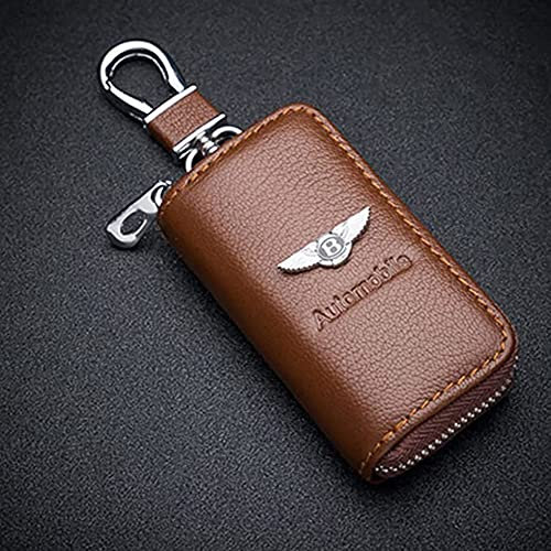 Auto Schlüsselanhänger, für Bentley Bentayga Continental Azure Flying Spur Mulsanne Arnage Zubehör für AutoSchlüssel Anhänger Geschenk für Männer Frauen,Brown