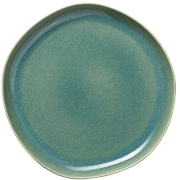 ROCKZZERO 6 Speiseteller im Set - Steingut, spülmaschinenfest und temperaturbeständig - Tellerset aus umweltfreundlichen Rohstoffen - Grün - 28 cm Durchmesser