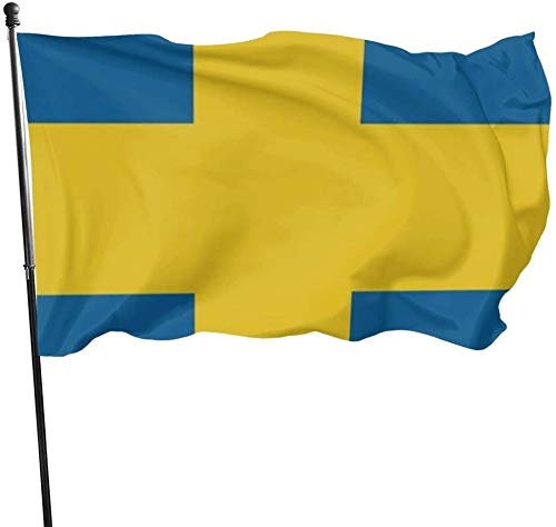 Wetterfeste Flagge von Schweden Gartenflagge, Demonstrationsflagge 3 x 5 Fuß Dekorationen für Zuhause im Freien