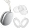 kwmobile 2in1 Set Hülle kompatibel mit Apple AirPods Max Cover - TPU Silikon Kopfhörer Case - Schutzhülle beidseitig in Transparent