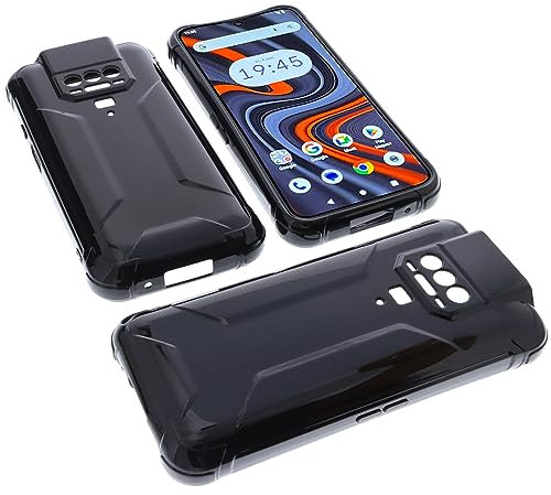 foto-kontor Hülle kompatibel mit Cubot Kingkong Power Schutzhülle schwarz Tasche Gummi TPU Handy Schutz Handytasche Handyhülle Smartphone Case Kantenschutz Eckenschutz