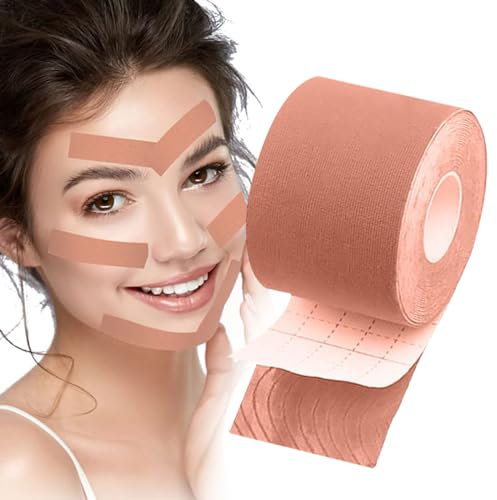 Face Lifting Tape,Face Lift Tape,Lifting Tapes Gesicht,Anti Falten Pflaster,Anti Wrinkle Patches,Facial Patches,Anti Falten Gesichtstape,Gesichtstape Gegen Falten Patch,2,5 cm*5 m(Beige)