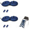 SZWLJ Lacets élastiques avec capsules en métal, lacets sans nouage, lacets en caoutchouc réglables, lacets sans nœud, 2 bleu marine, Taille unique