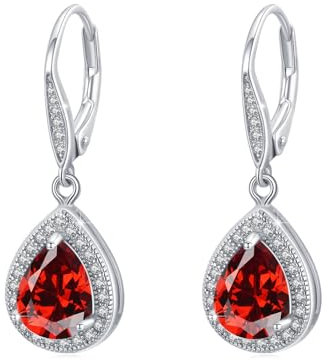 Malachit/Mondstein/Türkis Ohrringe Silber 925 Creolen Ohrringe für Damen Mädchen Schmuck Geschenke für Frauen Kinder Mama Frau Freundin Tochter (Januar)