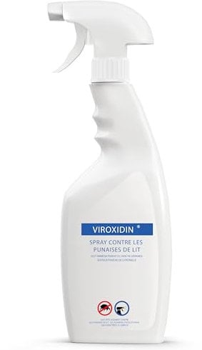 Viroxidin Spray anti punaise de lit & anti acarien pour les matelas & textiles - Produit contre les punaises de lit, acariens, acariens des poussières, puces et poux - Spray anti-acariens 500ml