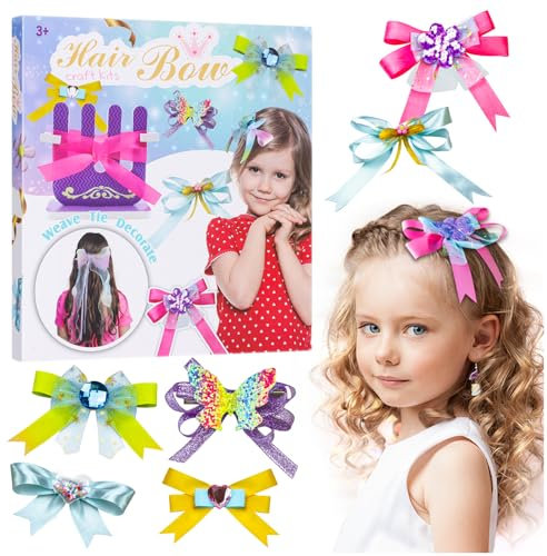 Fullove Mädchen Geschenke Bastelset Kinder ab 5 Jahre Spielzeug für 6 7 8 9 Jährige Mädchen Schmetterling Haarschmuck Basteln Geschenke für Mädchen Adventskalender Geschenkideen Geburtstagsgeschenk