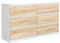 MebLocker Kommode mit Schubladen - Weiß Sonoma 138,6 x 78,5 x 39 cm - Sideboard für Wohnzimmer Flur Schlafzimmer - Moderner Schubladenschrank - Kommodenschrank - Schlafzimmermöbel