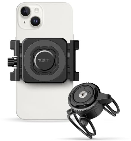 TUSITA Bicycle Phone Mount Kit - Twist Lock Stem Handlebar Phone Holder and Universal Clamp Adaptor