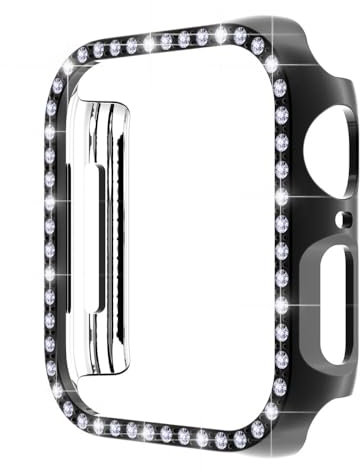 CasurvivePro Custodia per Apple Watch Series 9/8/7 45 mm, antigraffio, in policarbonato rigido, protezione totale, design unico, ultra sottile, per Apple Watch Series 9/8/7, 45 mm, colore nero