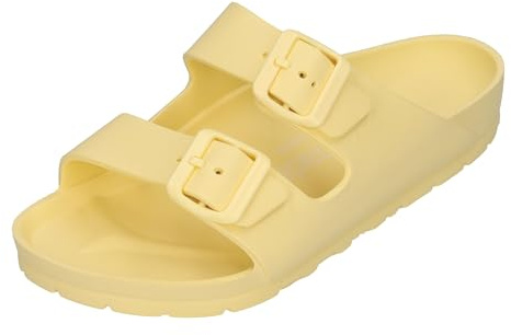 Espadrij L'ORIGINALE Damen Pantolette AMI POOL jaune, Größe:38 EU