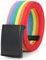 JasGood Unisesx Webgürtel Herren Damen Leinwand Arbeitsgürtel Frei Verstellbarer Flip-Top Webgürtel Silber Militärschnalle für Geschäft Sport Lässig,Regenbogen,120cm