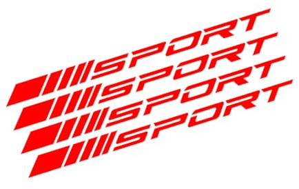 4 Pezzi | Adesivi Vinile Decals Adesivi per Auto Decalcomanie per Cerchi Auto | Adesivi Sportivi Adesivi Decorativi per Auto | Adesivo Riflettente | 150 x 20 cm