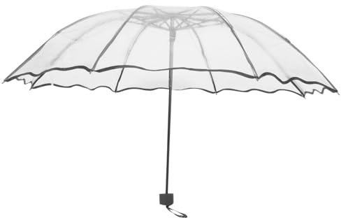 VALICLUD Parapluie transparent compact avec ventilateur et brumisateur, parapluie extra large, parapluie de voyage pliable en métal, comme sur l'image, 80.00X80.00X50.00CM