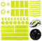42 Stück Fahrrad Reflektoren Aufkleber Set,Reflektoren Sticker Aufkleber ,Tape Reflexfolie Selbstklebend,Leuchtaufkleber für Fahrradhelme, Motorräder, Schultaschen,Rucksäcke,Felgen,Kinderwagen