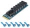M.2 zu SATA3.0 Erweiterungskarte, 6 Ports SATA3.0 Controller PCIe Erweiterungskarte, unterstützt 6X SATA SSD