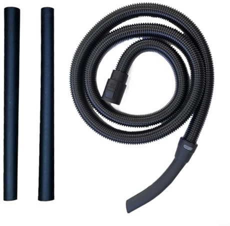Emiif Tuyau d'aspirateur avec tubes d'extension de 45 cm pour modèles Karcher WD2 MV2 MV3 en plastique noir