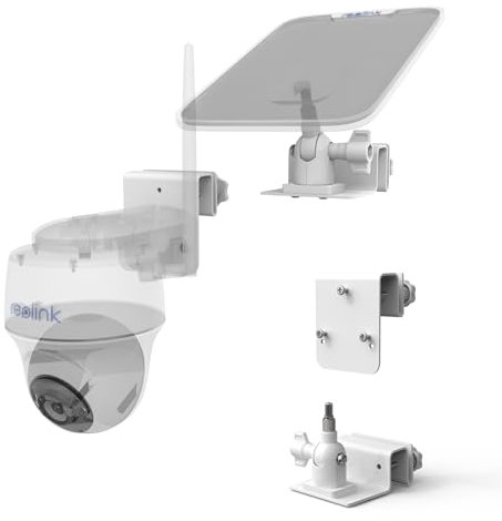 VOMENC Dachrinnenhalterung für Reolink Argus PT 3MP/4MP/5MP/2K, Reolink Argus PT 4K/8MP, Reolink Go PT Ultra Kamera und Solarpanel (1 Packung, weiß)