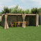 Verderoom Pergola 3x6 wasserdicht stabil Winterfest Pergola Aluminium 3x6 mit Verstellbares Sonnendach Gartenpavillon mit Vorhängen für Terrasse und Garten-